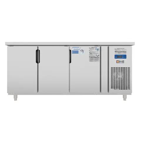 Tủ Bàn Mát Quạt Gió Unibar 3 Cánh Mở Inox 1800X750X850 UB-3MI1875