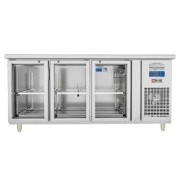 Tủ Bàn Mát Quạt Gió Unibar 3 Cánh Mở Kính 1800X750X850 UB-3MK1875