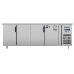 Tủ Bàn Mát Quạt Gió Unibar 4 Cánh Mở Inox 2250X750X850 UB-4MI2275