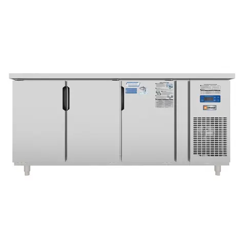 Tủ Bàn Mát Quạt Gió Unibar 3 Cánh Mở Inox 1800X750X850 UB-3MI1875
