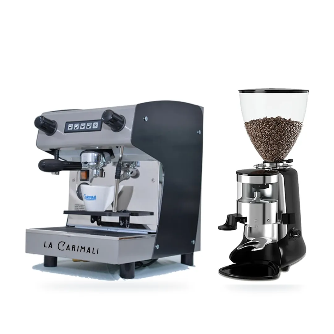 Combo Carimali Pratica 1G + HeyCafe HC600 V2 — máy pha và máy xay cà phê
