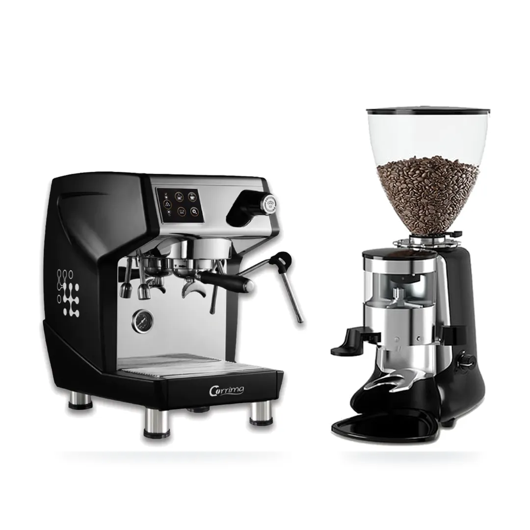 Combo Corrima CRM 3200B + HeyCafe HC600 V2 — combo máy pha và máy xay cà phê